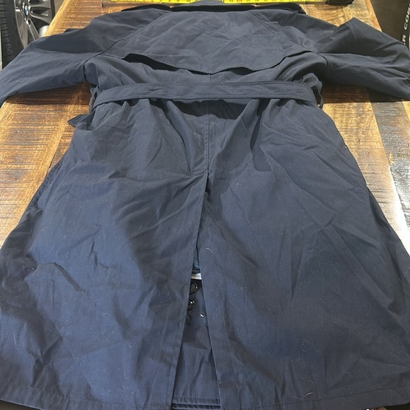 🇺🇸USAF US AIR FORCE BLUE ALL WEATHER TRENCH OVER COAT 44L P9768 with liner - Picture 10 of 11